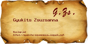 Gyukits Zsuzsanna névjegykártya